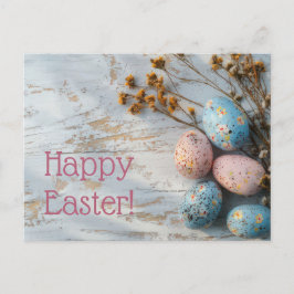 Bunte Oster Postkarte mit Ostereiern