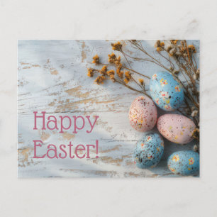 Bunte Oster Postkarte mit Ostereiern