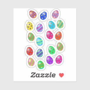 Bunte Ostereier Aufkleber