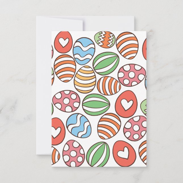 Bunte Ostereier Dankeskarte (Vorderseite)