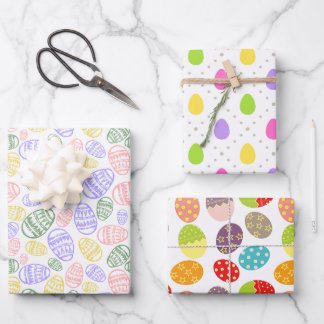 Bunte Ostereier Geschenkpapier Set