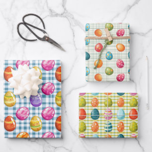 Bunte Ostereier Geschenkpapier Set