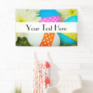 Bunte Ostereier, glückliche Ostern, Urlaub Banner