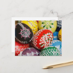 Bunte Ostereier, glückliche Ostern, Urlaub Feiertagspostkarte
