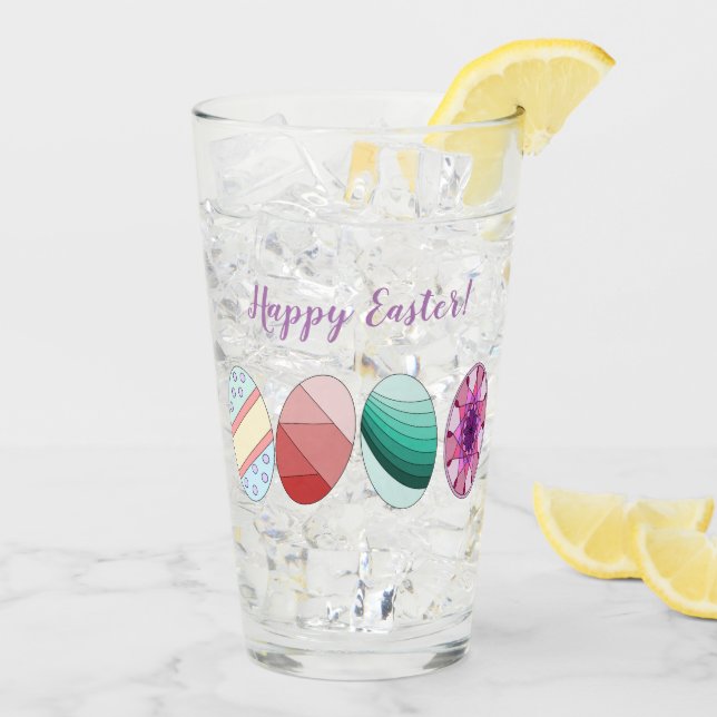 Bunte Ostereier "Happy Oaster" Glas (Rückseite Ice)