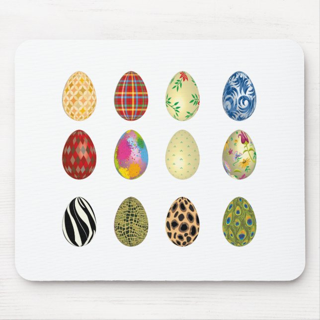 bunte Ostereier Mousepad (Vorne)