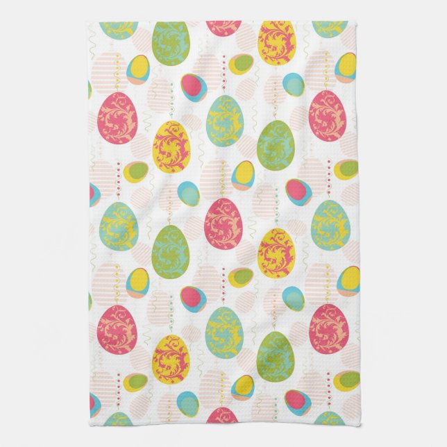 Bunte Ostereier Muster Handtuch (Vertikal)