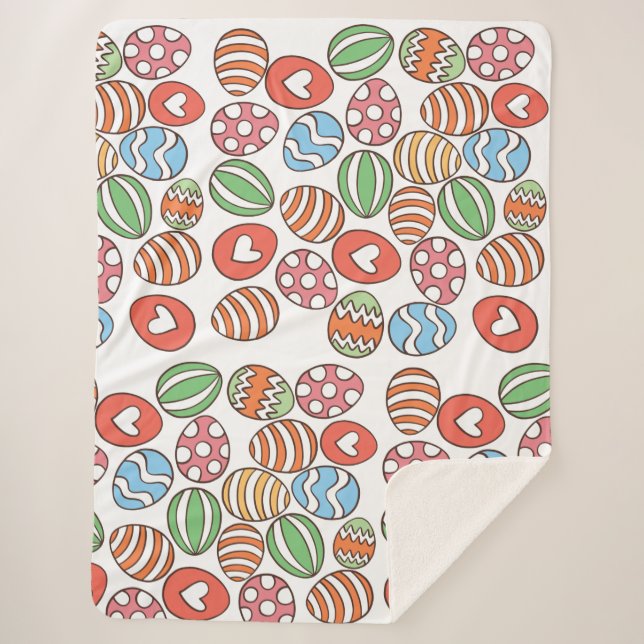 Bunte Ostereier Sherpadecke (Vorderseite)