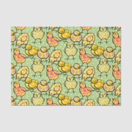 Bunte Ostern-Küken Seidenpapier