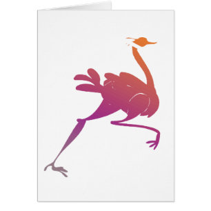 Bunte Ostrich-Silhouette