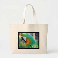 Bunte Papageien-Leinwand-Tasche