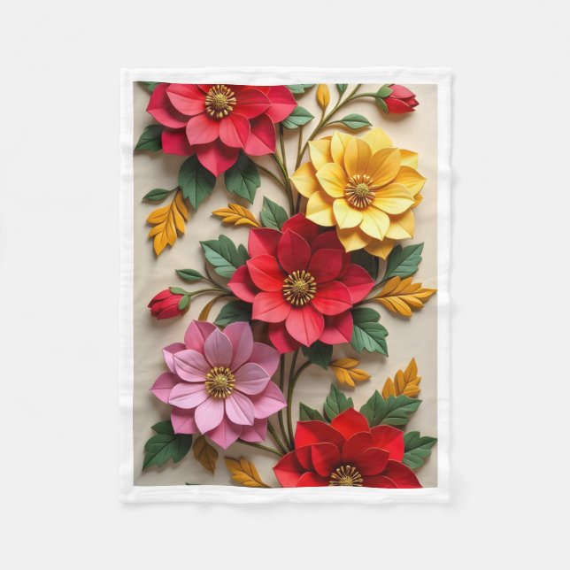 Bunte Papierblumen Decke (Vorderseite)