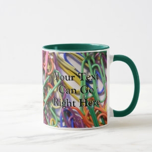 Bunte Papierklammer-Tasse Tasse