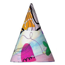 Bunte Papierpartyhüte
