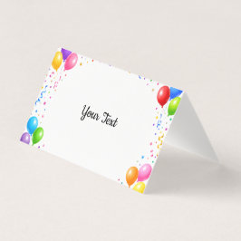 Bunte Party Ballons Konfetti Rahmen Design