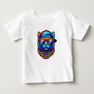 Bunte Partykatze Baby T-shirt