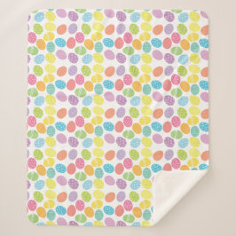 Bunte Pastell gefärbte dekorierte Ostereier Decke Sherpadecke