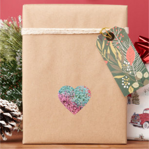 Bunte Pastell-Gypsophila-Baby-Breath-Blumen Pat Herz-Aufkleber