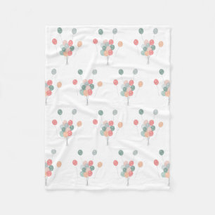 Bunte Pastell Party Balloons Fleecedecke