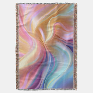 Bunte Pastell-Seiden-Fleece-Decke Decke