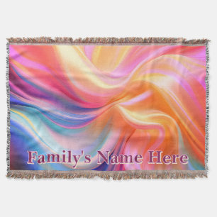 Bunte Pastell-Seiden-Fleece-Decke Decke