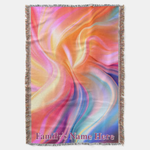 Bunte Pastell-Seiden-Fleece-Decke Decke