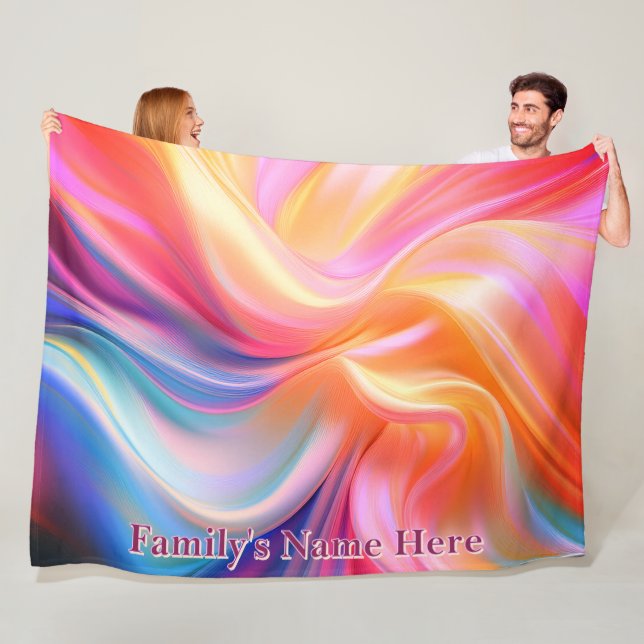 Bunte Pastell-Seiden-Fleece-Decke Fleecedecke (Beispiel)