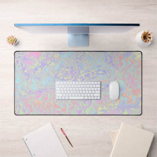 Bunte Pastell-Swirligkeit Trippy Acid Trip Regenbo Schreibtischunterlage
