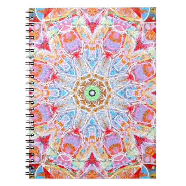Bunte PastellMandala-Raum-Zeitschrift Notizblock (Vorderseite)