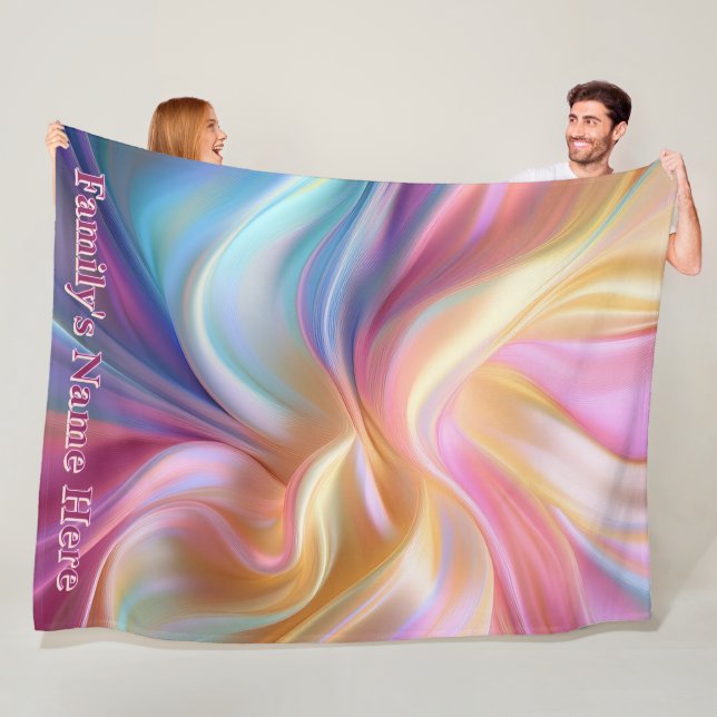 Bunte Pastellseide Fleecedecke (Beispiel)