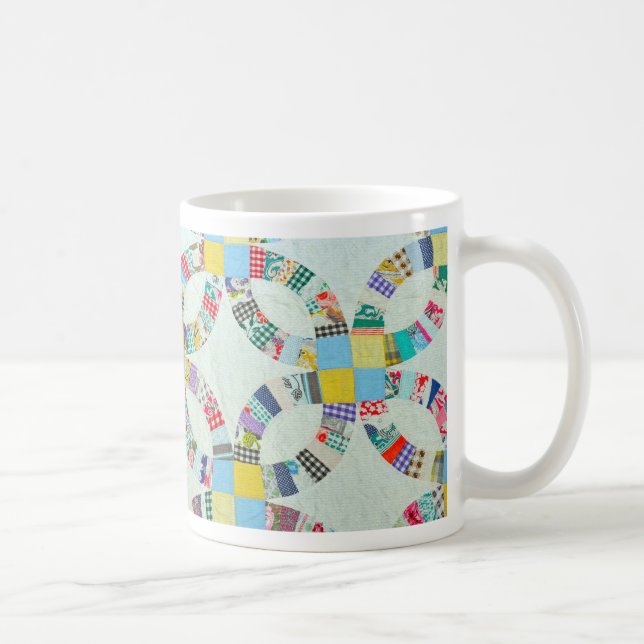 Bunte Patchworksteppdecke Tasse (Rechts)