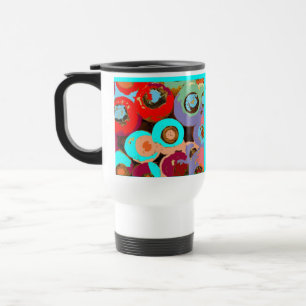 Bunte personalisierte Reise-Tasse Reisebecher