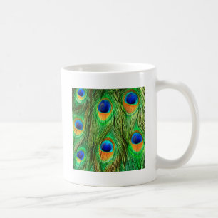 Bunte Pfauenfeder-Muster Tasse