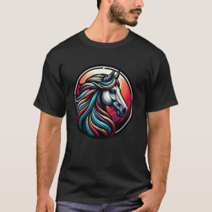 Bunte Pferdekunst für Pferdeliebhaber. T-Shirt