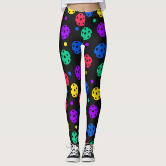 Bunte Pickleball-Balls Leggings