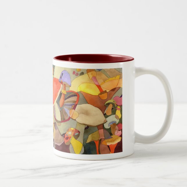 Bunte Pilz-Tasse Zweifarbige Tasse (Rechts)