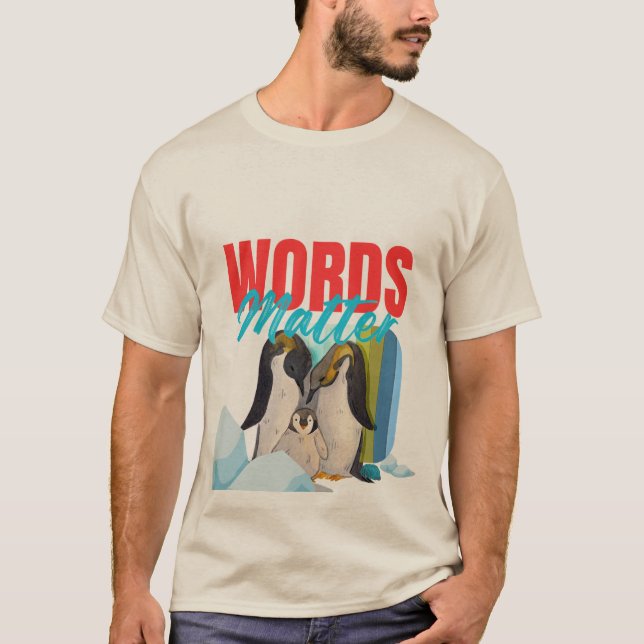 Bunte Pinguinfamilienliebe T-Shirt (Vorderseite)