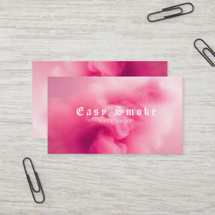 Bunte Pink Smoke Vape Shop Visitenkarte