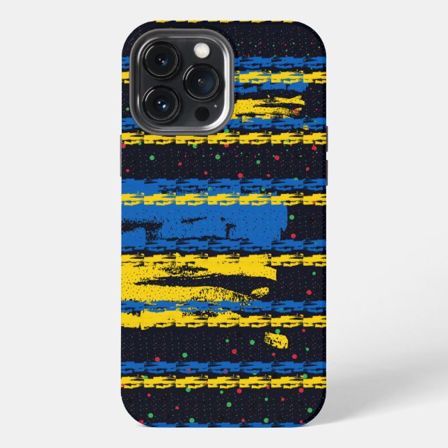 Bunte Pinsel-Mal-Punkte iPhone Hülle (Rückseite)