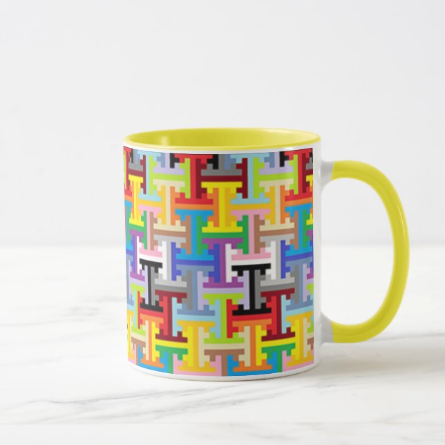 Bunte Pixelmuster-Tasse Tasse (Rechts)