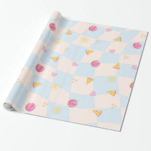 Bunte Pizza-Geburtstags-Verpackungspapier Geschenkpapier
