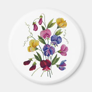 Bunte Platterbsen Magnet