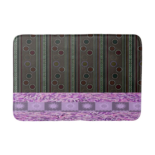 bunte Pokadot-Kreise Badezimmer Badewanne Badematte (Vorderseite)