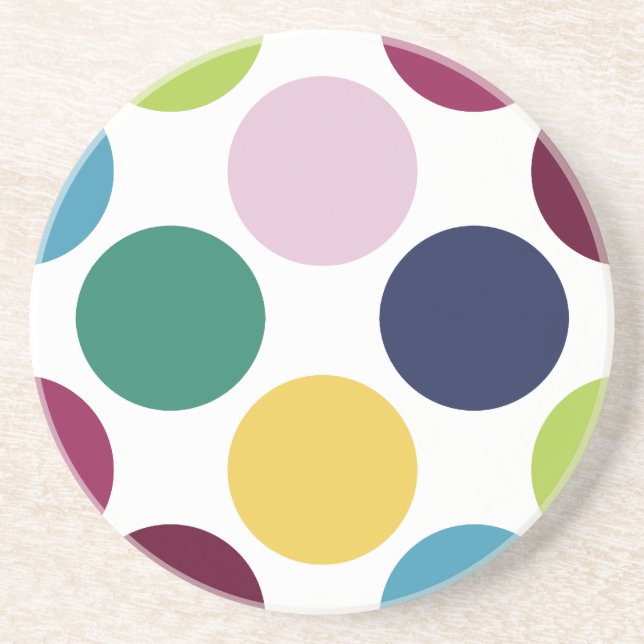 Bunte Polka Dot Bubble Round Dot Polka Untersetzer (Vorne)