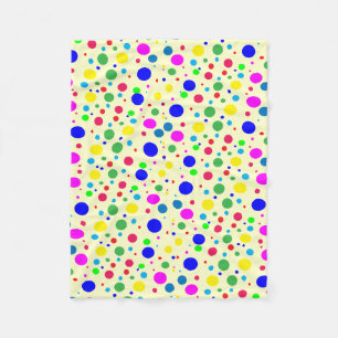 Bunte Polka Dot Bubbles Fleece Blankon
