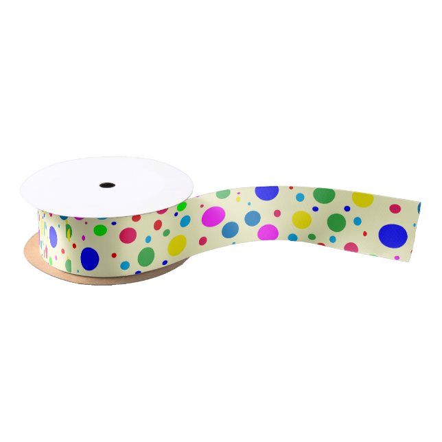 Bunte Polka Dot Bubbles Ribbon Satinband (Spule)
