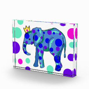 Bunte Polka Dot Foto Block