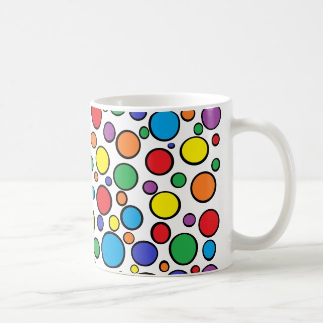 Bunte Polka-Punkt-Tasse Kaffeetasse (Rechts)