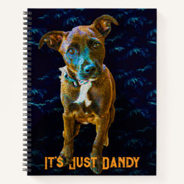 Bunte Pop-Art-Hund-Porträt — "Es ist einfach großa Notizbuch