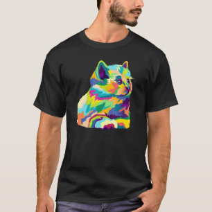 Bunte Pop Kitty Süße Katze für Katzenmutter & Vate T-Shirt